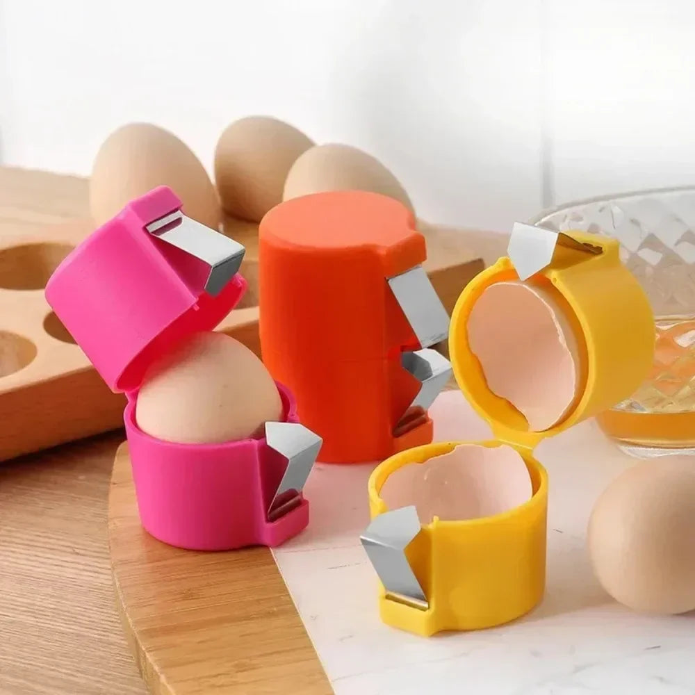 1pcs Egg Topper Shell Cutter Beater RawEgg Cracker Separator Filter Egg Opener Yellow/Orange/Rose Red Kitchen Baking Tools