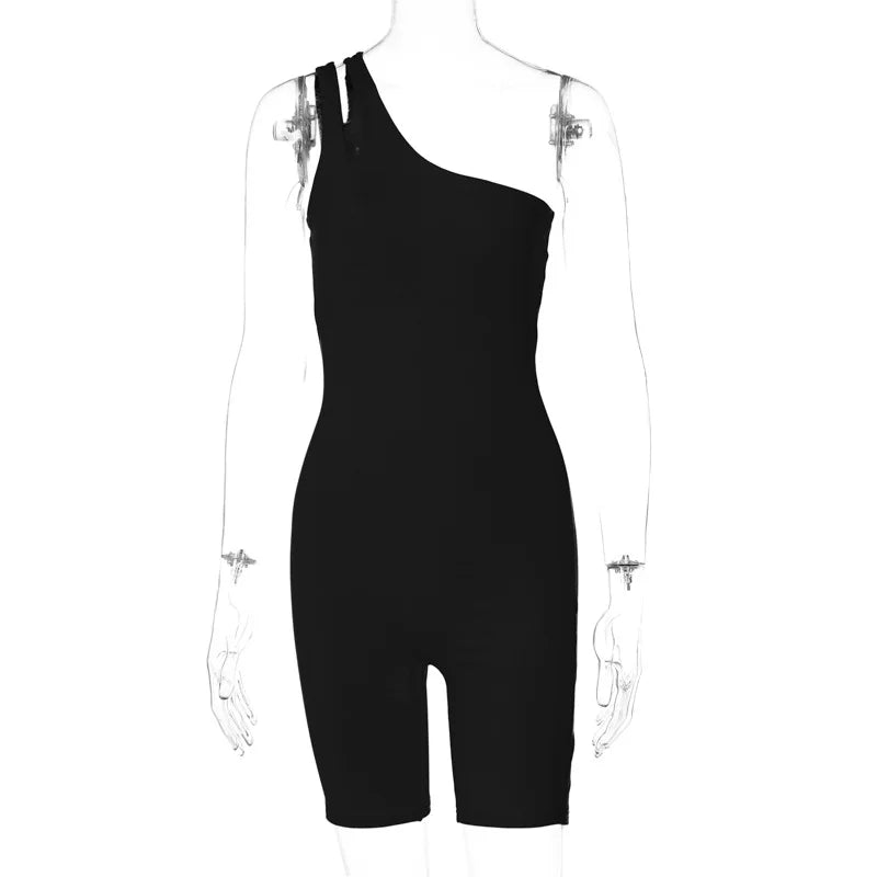 One Shoulder Gym Overalls Fitness Clothing Women Yoga Sporty Jumpsuit Woman 2023 Workout Clothes for Women Sportswear Green