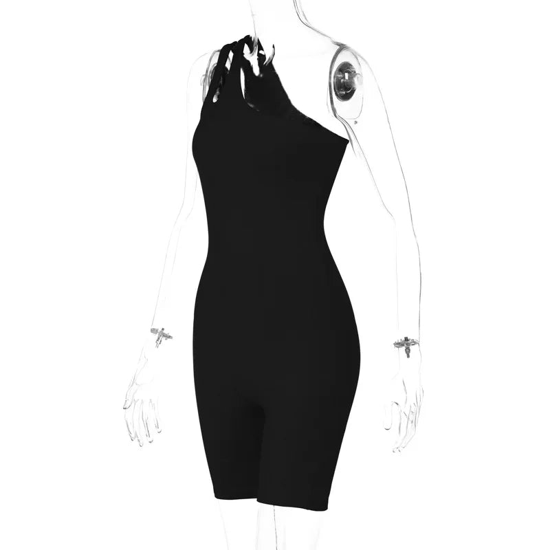 One Shoulder Gym Overalls Fitness Clothing Women Yoga Sporty Jumpsuit Woman 2023 Workout Clothes for Women Sportswear Green