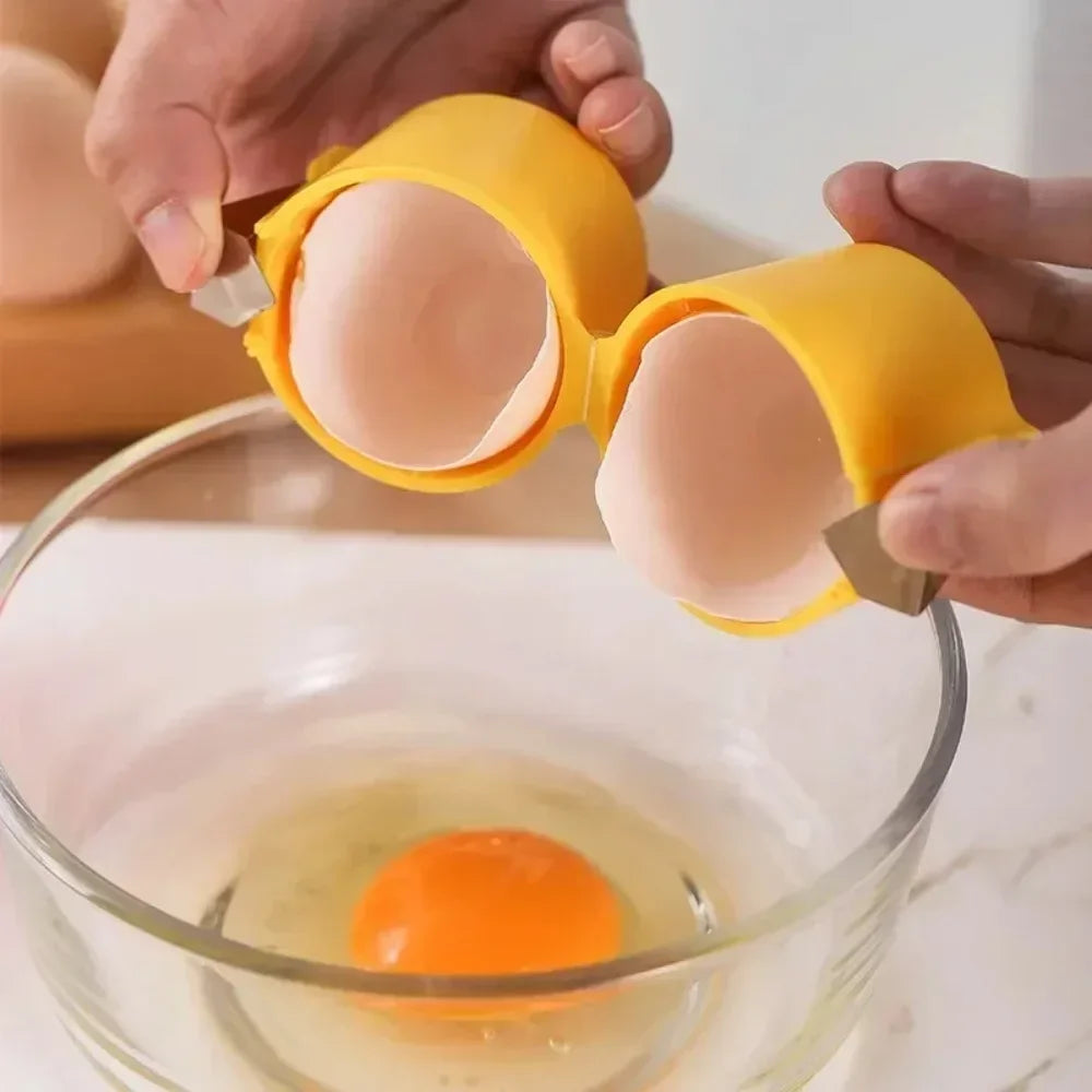 1pcs Egg Topper Shell Cutter Beater RawEgg Cracker Separator Filter Egg Opener Yellow/Orange/Rose Red Kitchen Baking Tools