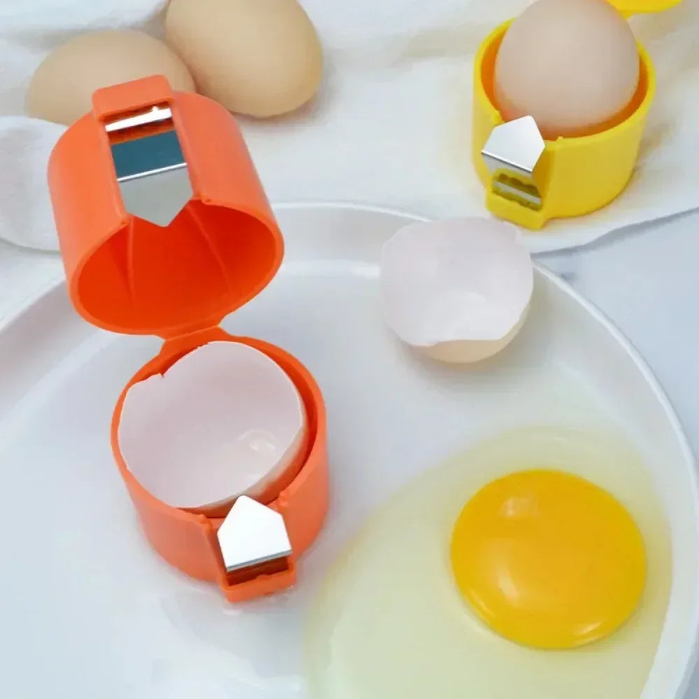 1pcs Egg Topper Shell Cutter Beater RawEgg Cracker Separator Filter Egg Opener Yellow/Orange/Rose Red Kitchen Baking Tools