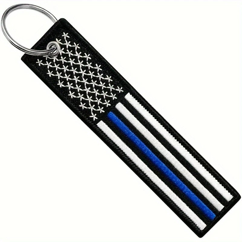 USA Flag American Flag Key Black Tag Keychains For Men For Car Motorcycles Keys Holder Keyring Fashion Jewelry Accessories