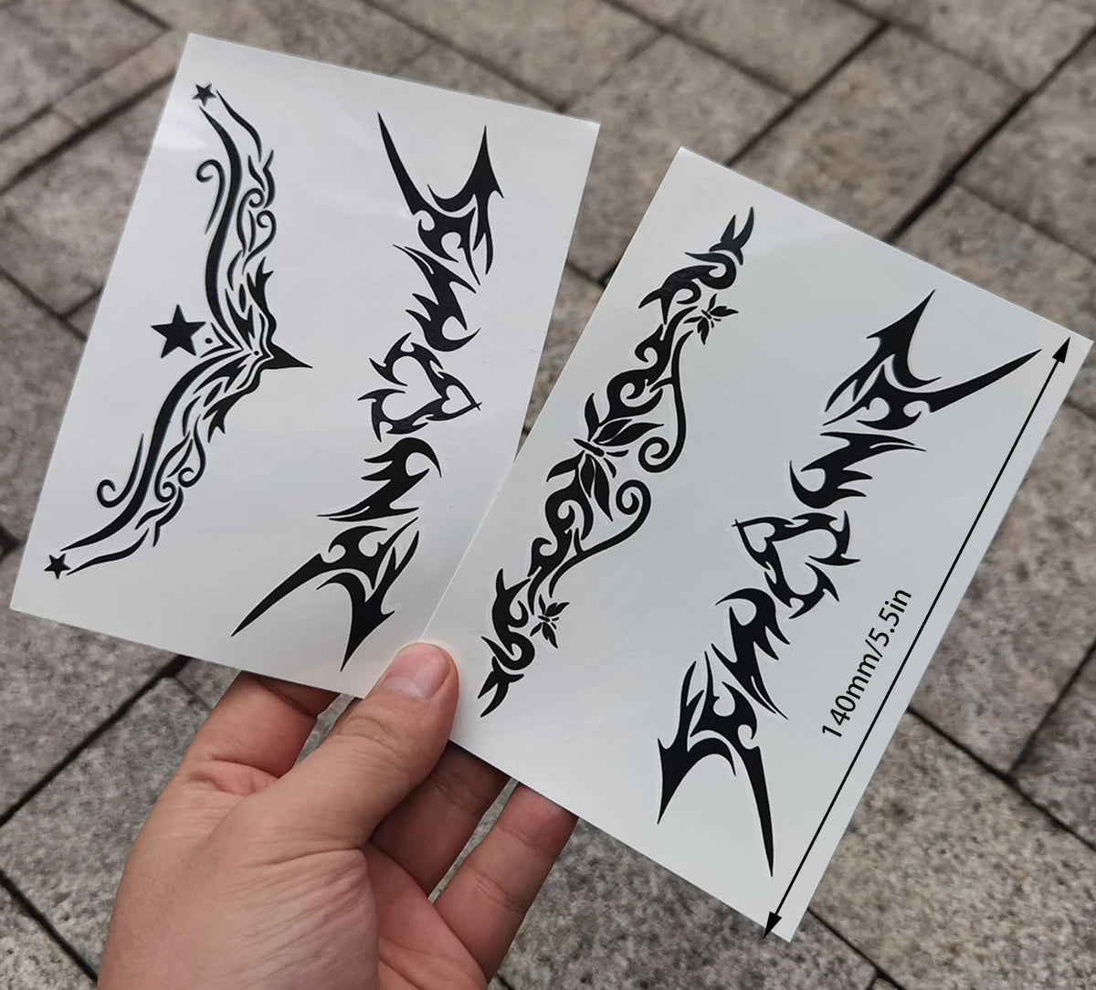 Tribal style temporary tattoos - Set of 4 waterproof temporary tattoos